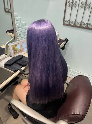 ロング カラー ヘアアレンジ 🩶【推しハイトーン 】yuzu🩶のヘアスタイル