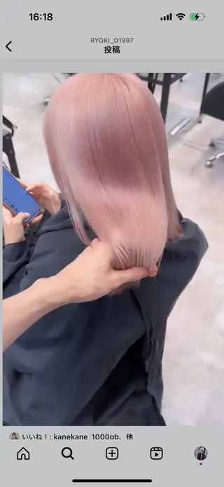 カラー ヘアアレンジ 艶髪ハイトーン/ ブロンド/Nagiのヘアスタイル