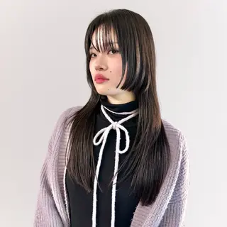 セミロング パーマ KOHNO/ブリーチ なし/透明感カラーのヘアスタイル