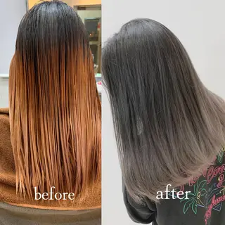 セミロング カラー ヘアアレンジ VIM hairおもろまち店のヘアスタイル