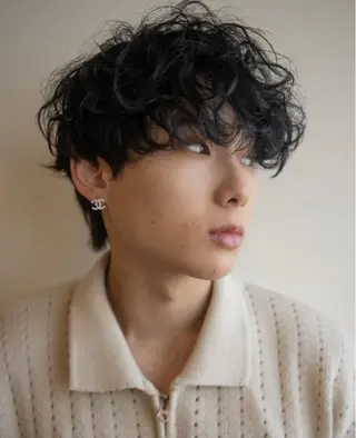 パーマ メンズ RIN／韓国ヘア レイヤーカットのヘアスタイル