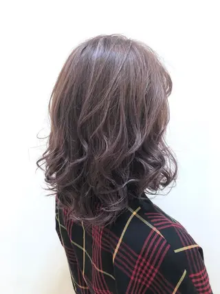 ミディアム カラー 🌈ぷる艶カラー🌈 髪質改善👑柳沼尚貴のヘアスタイル