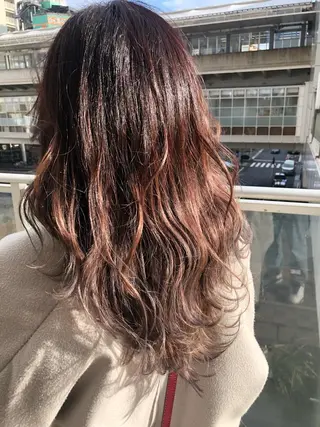 ロング カラー ヘアアレンジ 美容室sand 横浜のヘアスタイル