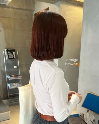 ミディアム カラー 暖色カラー/レイヤー 🌙 オノユリカのヘアスタイル