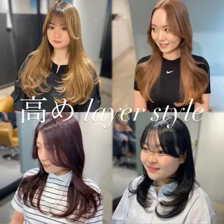 ロング パーマ 韓国風レイヤーカット 💎髪質改善"yuiのヘアスタイル