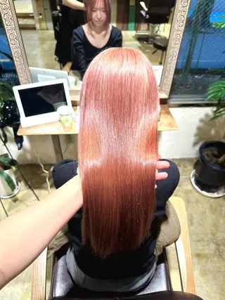 ロング 7Velvet所属・あゆみ︎︎✮／ 暖色カラーのヘアスタイル
