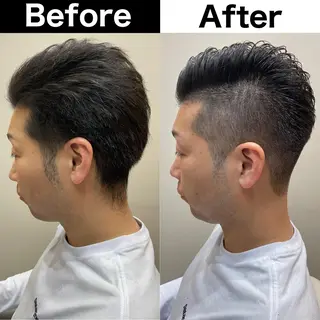 メンズ Soleria /ソレリア所属・メンズカットのプロ 田中慎一のヘアスタイル