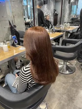 カラー ヘアアレンジ ロング 🤍ベージュ/透明感 韓国ヘア/まりん🤍のヘアスタイル