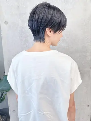 ショート とうい/パーマボブ/ くせ毛/丸みボブのヘアスタイル