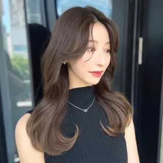 ロング カラー 韓国ヘア♡ 顔まわりカットayaのヘアスタイル