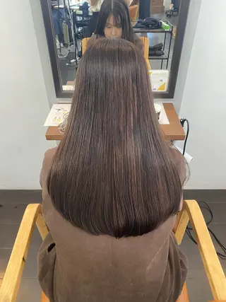 セミロング カラー ヘアアレンジ 🍒ᩚ名駅/艶髪 縮毛矯正/あゆ🍒ᩚのヘアスタイル