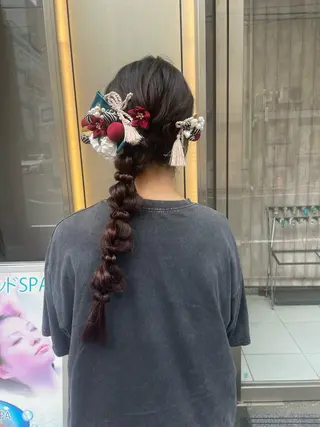 ロング ♡ヘアセット.ピンク Ayakaのヘアスタイル