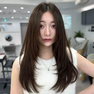 セミロング 映える顔まわり/前髪 特化 💗 ユキマのヘアスタイル