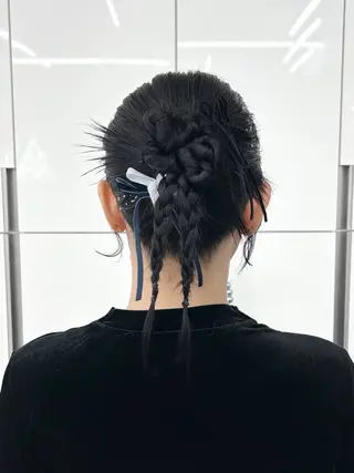 ヘアアレンジ 韓国ヘア/顔周り ヘアセット/加藤優里のヘアスタイル