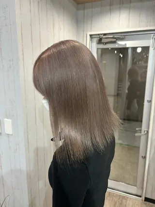 セミロング カラー 渋谷デザインカラー 🎀ハイトーンのヘアスタイル