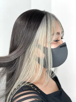 ロング カラー ヘアアレンジ ⭐️柏木皇気ブリーチ ムラ修正/他店直しのヘアスタイル