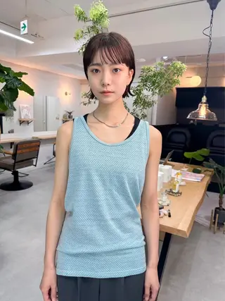 ショート カラー パーマ＊ 顔まわり似合わせのヘアスタイル