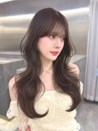 ロング カラー MAEUL luna所属・前髪顔周り/レイヤー 韓国/桔川恒のヘアスタイル