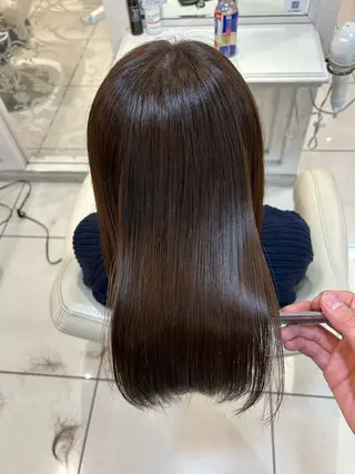 ミディアム 縮毛矯正 高橋佑のヘアスタイル