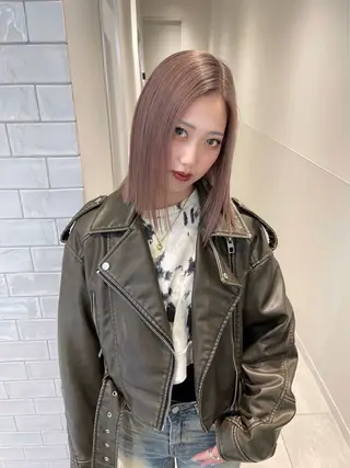 ミディアム 福山 晴香のヘアスタイル
