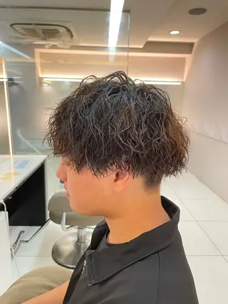 ショート パーマ メンズ 髪質改善/縮毛/トリ ートメント/平野広大のヘアスタイル