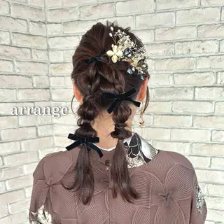 ヘアアレンジ ゆるふわパーマ🌼 アレンジ🌼リョウカのヘアスタイル