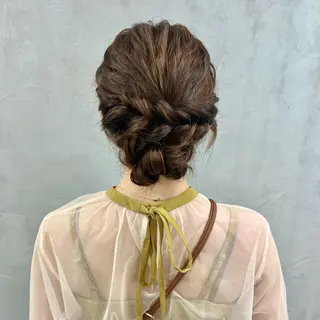 ミディアム ヘアアレンジ 🫧tomoka 透明感カラー🫧のヘアスタイル