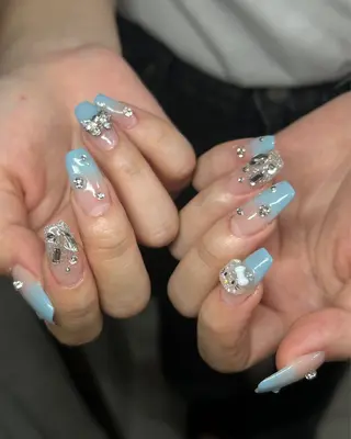 ネイル Haluca 長さ出し🍀のネイルデザイン