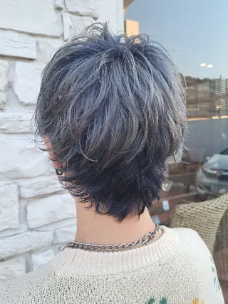 メンズ カラー メンズ ヘアメイク ハイトーン キャロのヘアスタイル