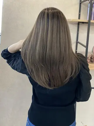 セミロング ヘアアレンジ カラー ハイライト❣️バレイ ヤージュ❣️　ykrのヘアスタイル