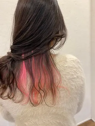 ロング カラー インナーカラー🌈 サイトウ ミズキのヘアスタイル