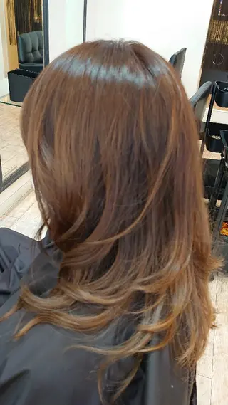 セミロング カラー hairsalonfive5所属・アイハラ クニタカのヘアスタイル