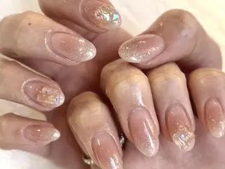 ネイル Shis_🦄shi 韓国風キラキラネイルのネイルデザイン