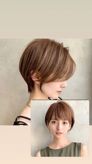 ショート ショートカット いちば　ゆなのヘアスタイル