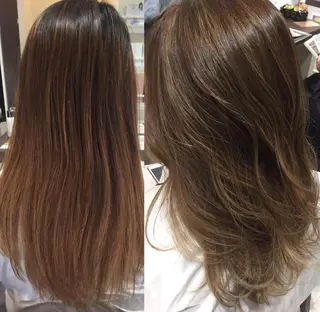 セミロング 上新庄NO1髪質改善 See.店長深田強のヘアスタイル