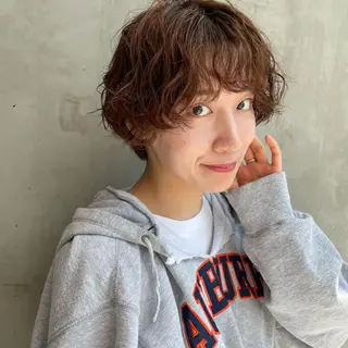 ショート パーマ Kouta/似合わせ /パーマ/カラーのヘアスタイル