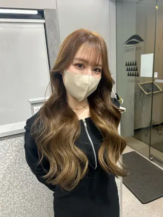 ロング カラー 韓国ネイル🤍 イワサキ　リコ🍒のマツエク・マツパデザイン