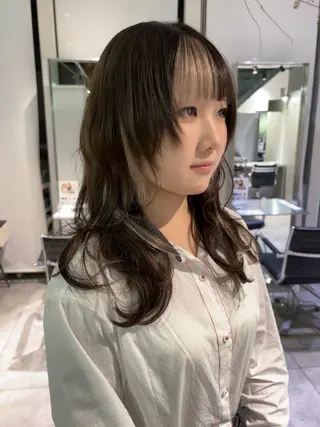 ロング カラー ayano/天神 ハイトーン/デザインのヘアスタイル