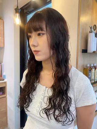 ロング 🖤🌀くるくる パーマ🌀🖤ayaのヘアスタイル