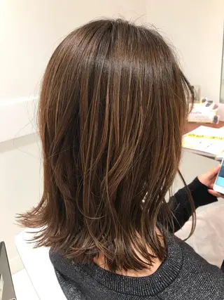 セミロング カラー カットモデル大募集✨ ✨BASSA保谷店✨のヘアスタイル
