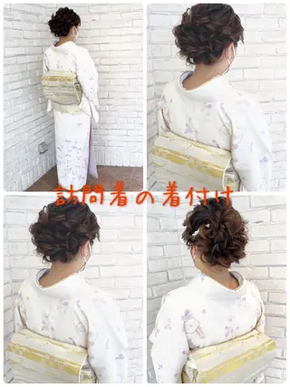 ロング 白髪ぼかしハイライト 着付けヘアアレンジのその他イメージ