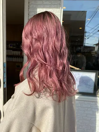 カラー 透明感ブリーチ ハイトーンウエダのヘアスタイル