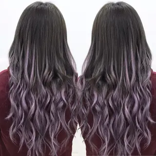 ロング カラー れん/ハイトーン /エクステ/韓国風のヘアスタイル