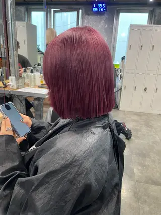 ミディアム カラー ハイトーン 横浜💞ミオのヘアスタイル