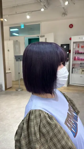 ショート ガレリアエレガンテ サカエテン所属・田中俊 縮毛矯正 髪質改善のヘアスタイル