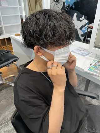 ショート パーマ メンズ JIEN MIUのヘアスタイル