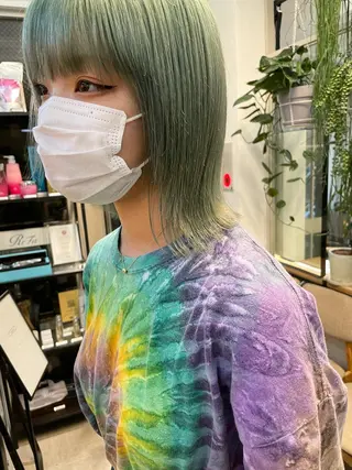 ミディアム 小顔レイヤー×コンパ クトボブ/林隆平のヘアスタイル