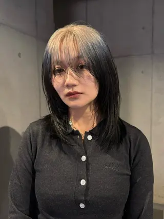 セミロング カラー レイヤー/ ブリーチ/だいちのヘアスタイル