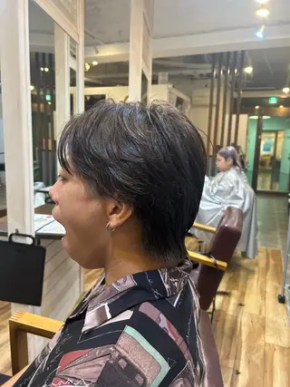 ショート パーマ メンズ CECIL hair なんば店所属・メンズパーマ 艶髪☆店長☆有馬のヘアスタイル