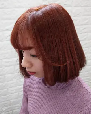 ミディアム カラー パーマ Add9 柳田健登のヘアスタイル